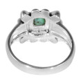 Gemme turquoise tibétaine avec 925 Sterling Designer Stetment Ring pour cadeau